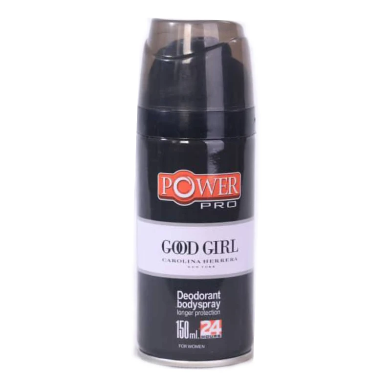 اسپری دئودورانت زنانه پاور پرو مدل گودگرل حجم ۱۵۰ میلی‌لیتر