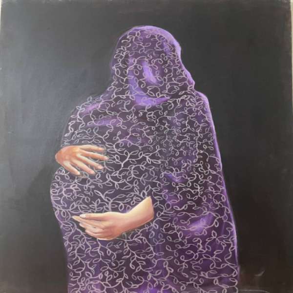 تابلو نقاشی رنگ روغن طرح نام مادر کد ART-S055