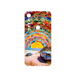 MAHOOT Collage of Orange Sky Cover Sticker for Motorola One Vision Plus