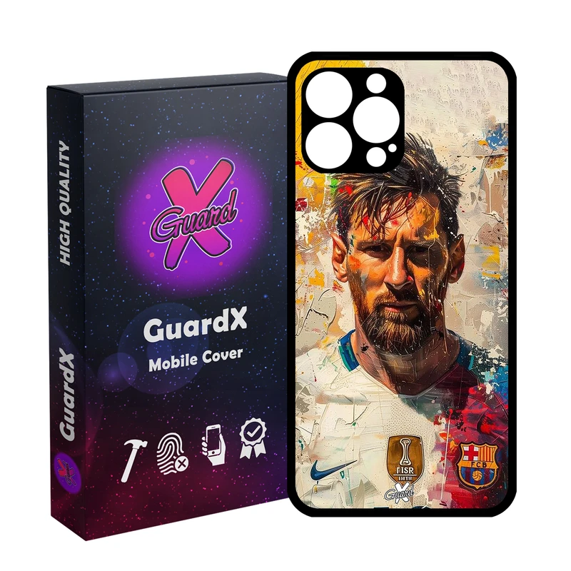 کاور گارد ایکس طرح لیونل مسی مدل Glass10703 مناسب برای گوشی موبایل اپل iPhone 13 Pro Max