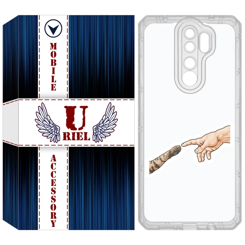 کاور یوریل مدل Clear کد 94 طرح دست گربه مناسب برای گوشی موبایل شیائومی Redmi Note 8 Pro