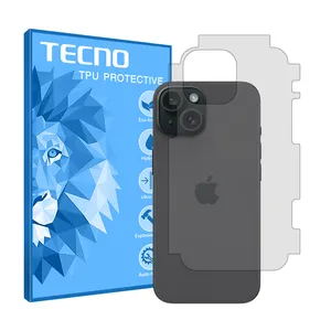 Tecno HyGEL model transparent phone back protector suitable for Apple iPhone 15 Plus mobile phone