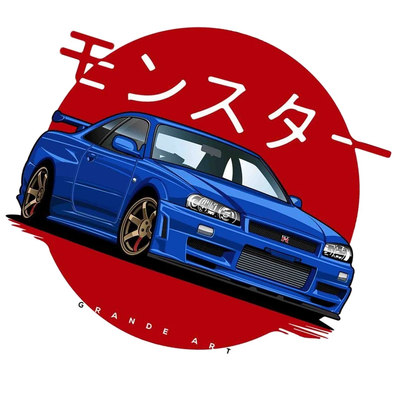 استیکر لپ تاپ طرح ماشین ژاپنی کد 3119