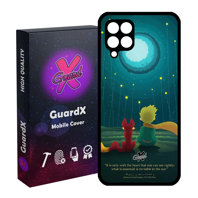 کاور گارد ایکس طرح Little Prince مدل Glass1000153 مناسب برای گوشی موبایل سامسونگ Galaxy A12