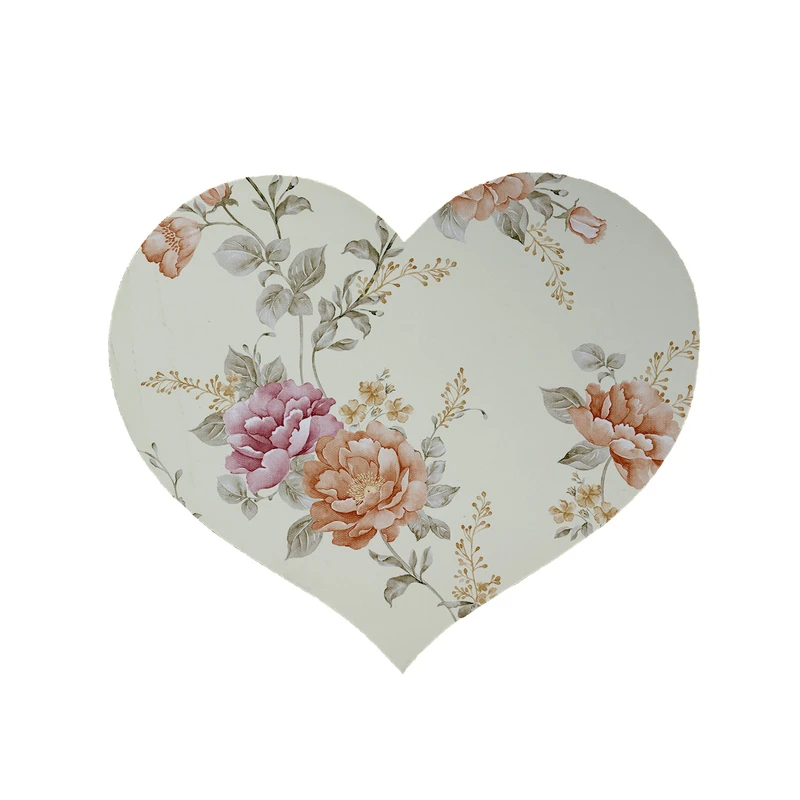 پادری مدل قلب طرح گل کد 5872 سایز 90x90 سانتی متر 