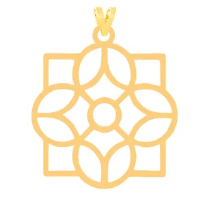 آویز گردنبند طلا 18 عیار زنانه کرابو مدل هندسی Kr31658