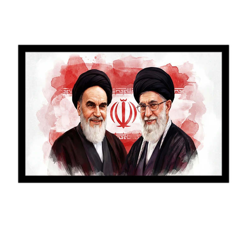 تابلو بکلیت طرح رهبر شهید حضرت آیت الله خامنه ای مدل DY1377 فریم مشکی