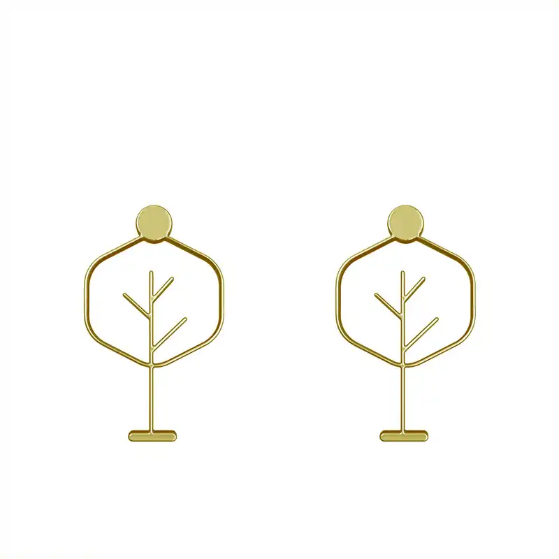 گوشواره طلا 18 عیار زنانه مدوپد مدل درخت کد GA1-15790