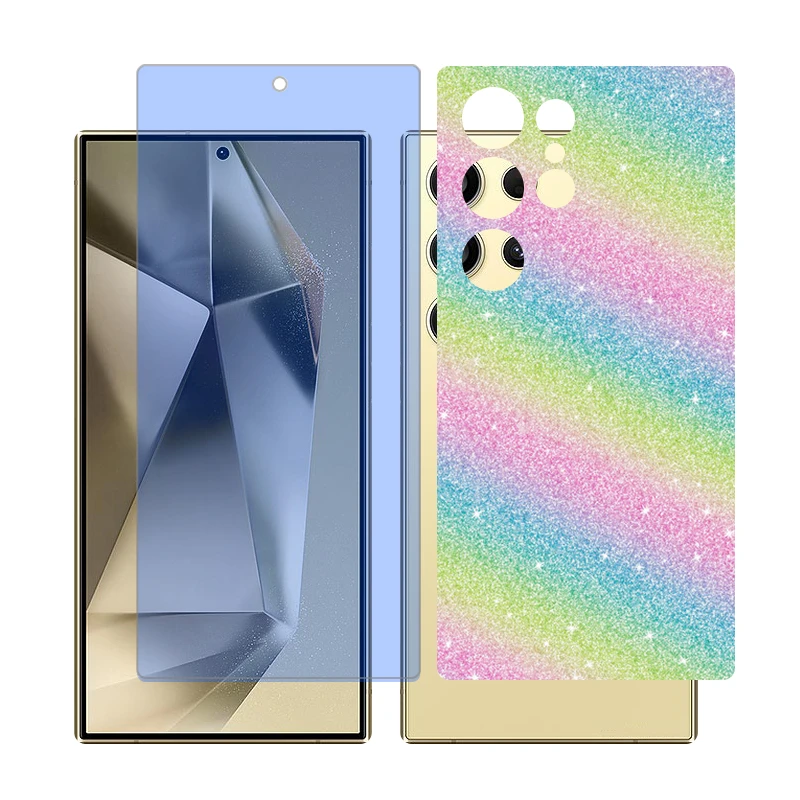 محافظ صفحه نمایش بلو کات گلس مدل Together مناسب برای گوشی موبایل سامسونگ Galaxy S22 Ultra به همراه برچسب پوششی پشت گوشی