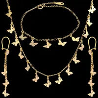 نیم ست طلا 18 عیار زنانه طلای مستجابی مدل پروانه T1596 کد 203654