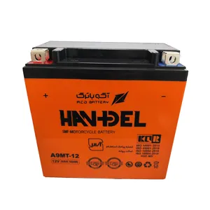باتری موتورسیکلت 12 ولت 9 آمپر هندل مدل  A9MT-12