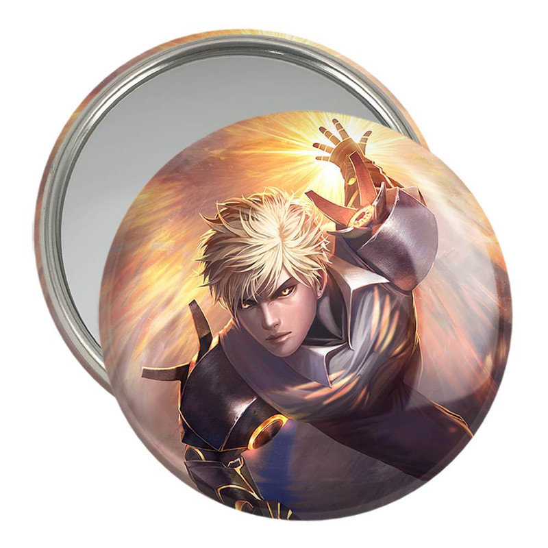 آینه جیبی خندالو مدل جنوس انیمه مرد تک مشتی One Punch Man  کد 11391