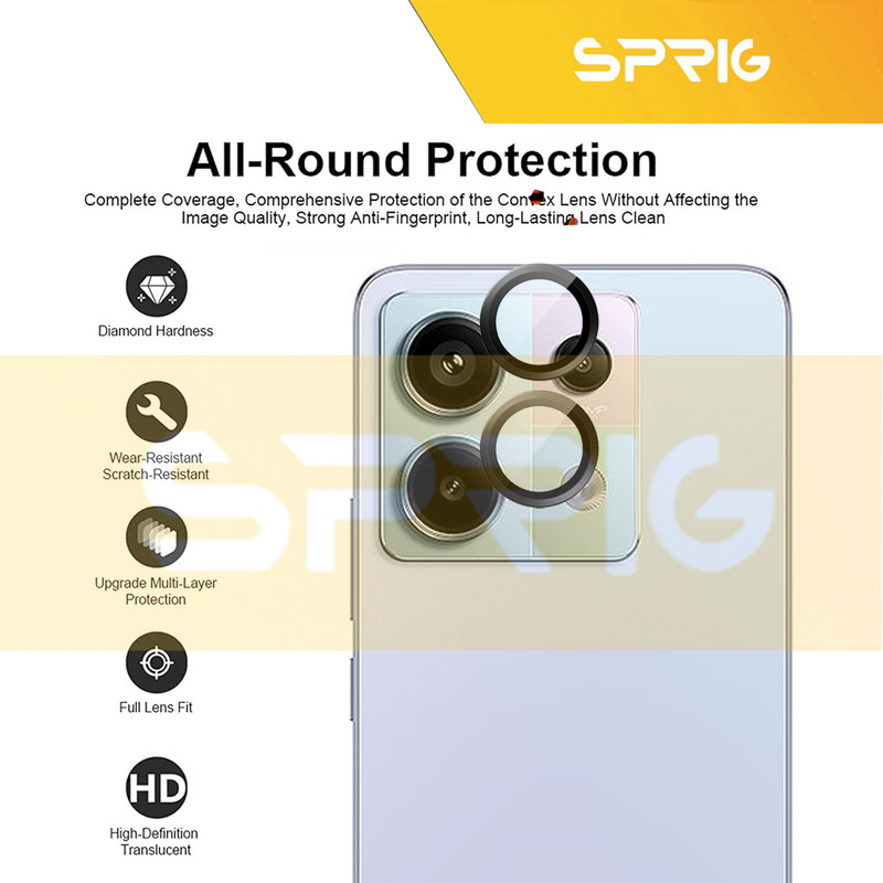 محافظ لنز دوربین رینگی اسپریگ مدل Ring Metal مناسب برای گوشی موبایل شیائومی Redmi Note 13 Pro 5G