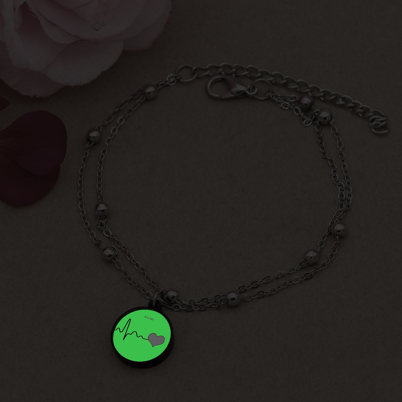 پابند زنانه ناکسیگو مدل شب تاب طرح ضربان قلب کد LB7463 پابند زنانه ناکسیگو مدل شب تاب طرح ضربان قلب کد LB7463