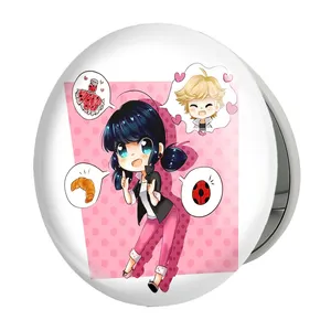 آینه جیبی خندالو طرح دختر کفشدوزکی مدل تاشو کد 25039 