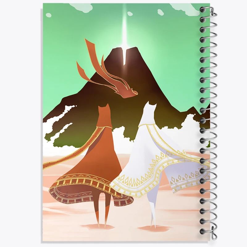 دفتر ژورنال نویسی 50 برگ خندالو مدل نقطه ای طرح بازی جورنی (Journey) کد 35599