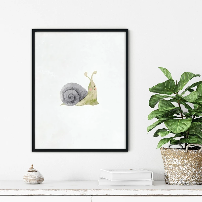 تابلو آتریسا طرح حلزون مدرن مدل ATFKB48 فریم مشکی 