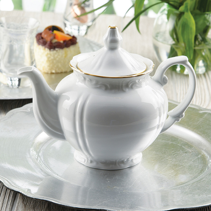 قوری چینی زرین ایران مدل چای چهار ترک 5 زرین درجه یک