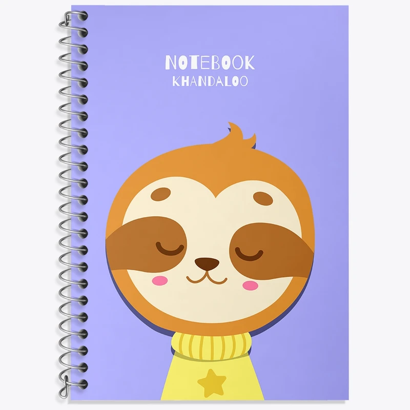 دفتر لغت 50 برگ خندالو طرح تنبل کیوت کد N1115