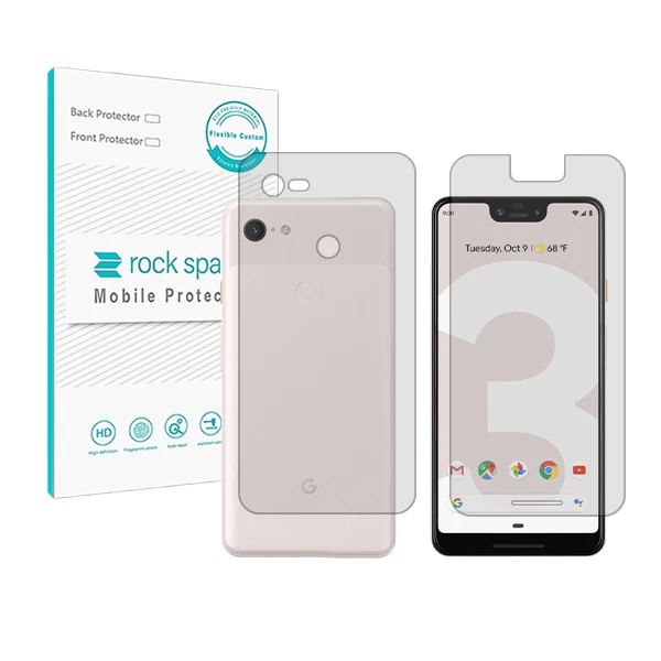محافظ صفحه نمایش شفاف راک اسپیس مدل HYGEL مناسب برای گوشی موبایل گوگل Pixel 3 XL به همراه محافظ پشت گوشی