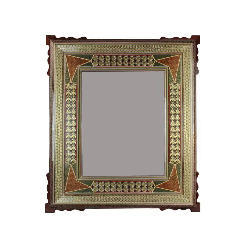 ست آینه و شمعدان خاتم کاری مدل سلطنتی کد 5001