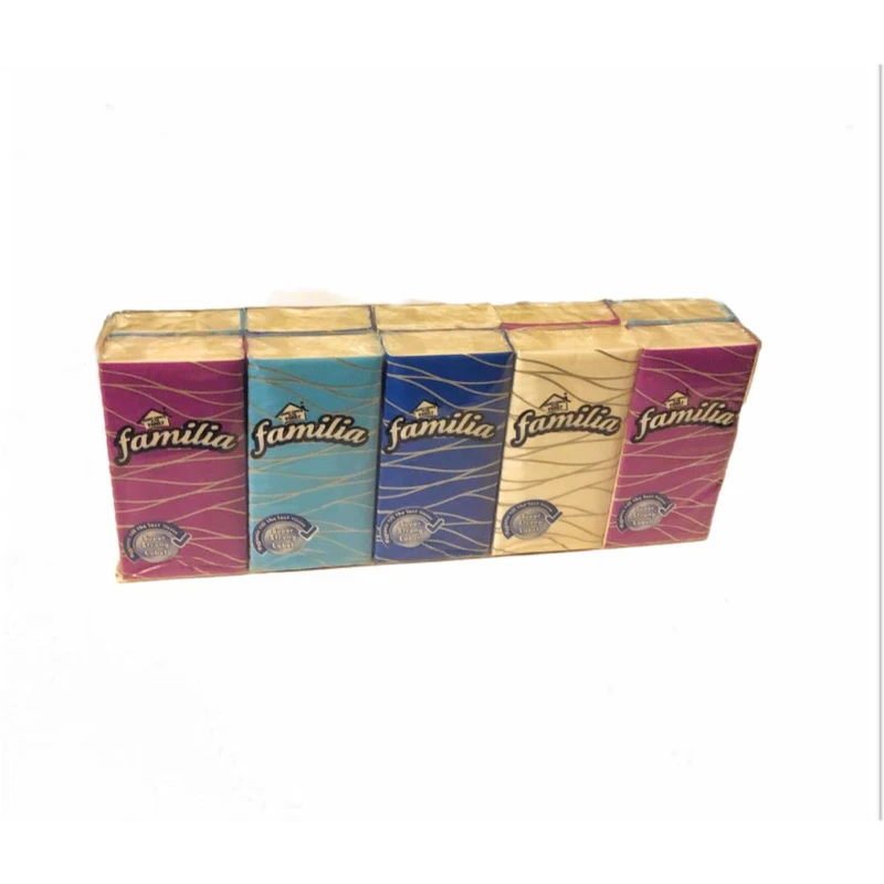 دستمال کاغذی جیبی 10 برگ فامیلا مدل super strang label بسته 10 عددی