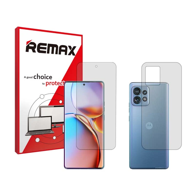محافظ صفحه نمایش شفاف ریمکس مدل HyGEL مناسب برای گوشی موتورولا Edge 40 Pro به همراه محافظ پشت گوشی
