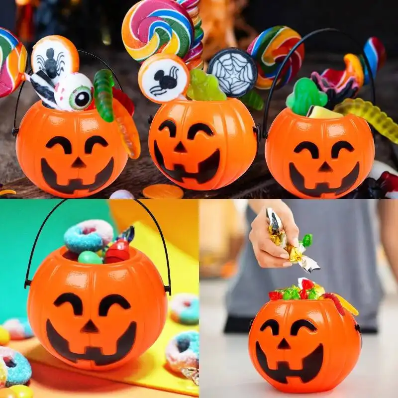 فانوس تزیینی مدل سطل کدو تنبل هالووین کد 2