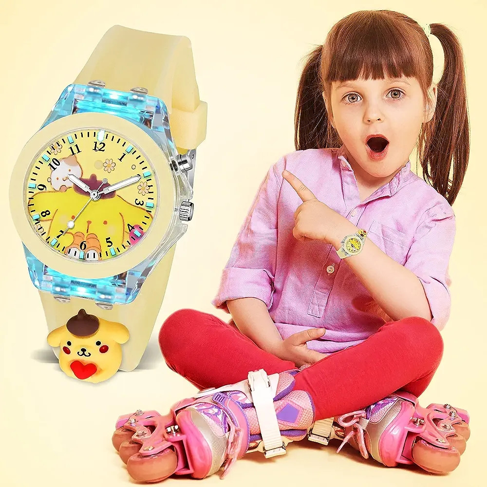 ساعت مچی عقربه ای بچگانه مدل چراغدار موزیکال کد 3