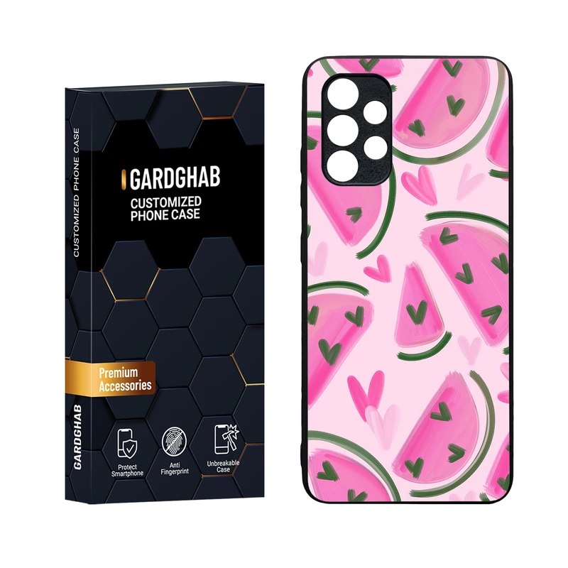 کاور گارد قاب مدل دورژله ای پشت گلس فانتزی مناسب برای گوشی موبایل سامسونگ Galaxy A32 4G