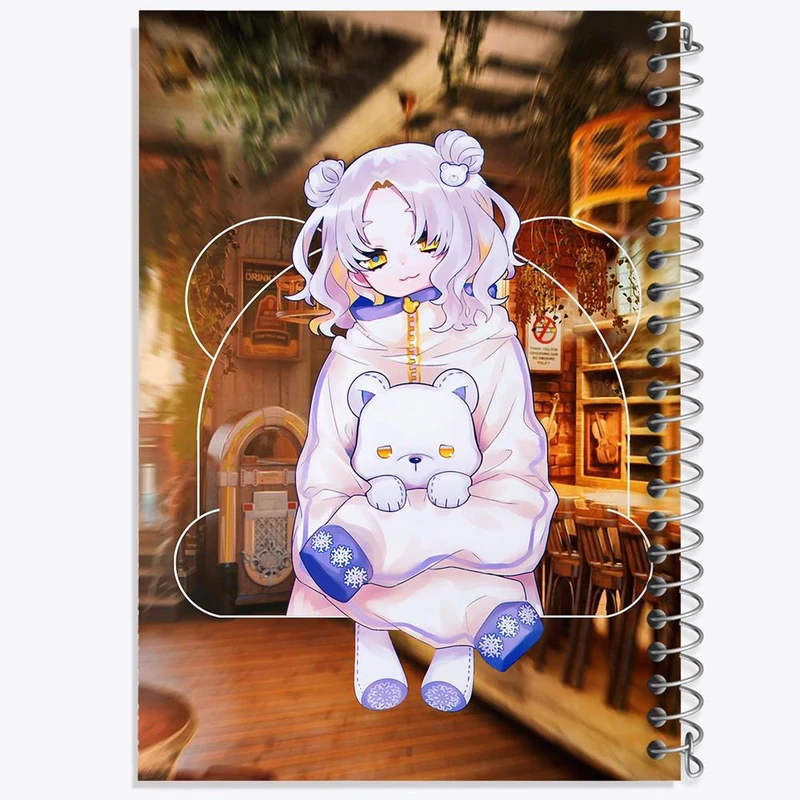 دفتر نت موسیقی 50 برگ خندالو مدل دختر انیمه ای کد 18039