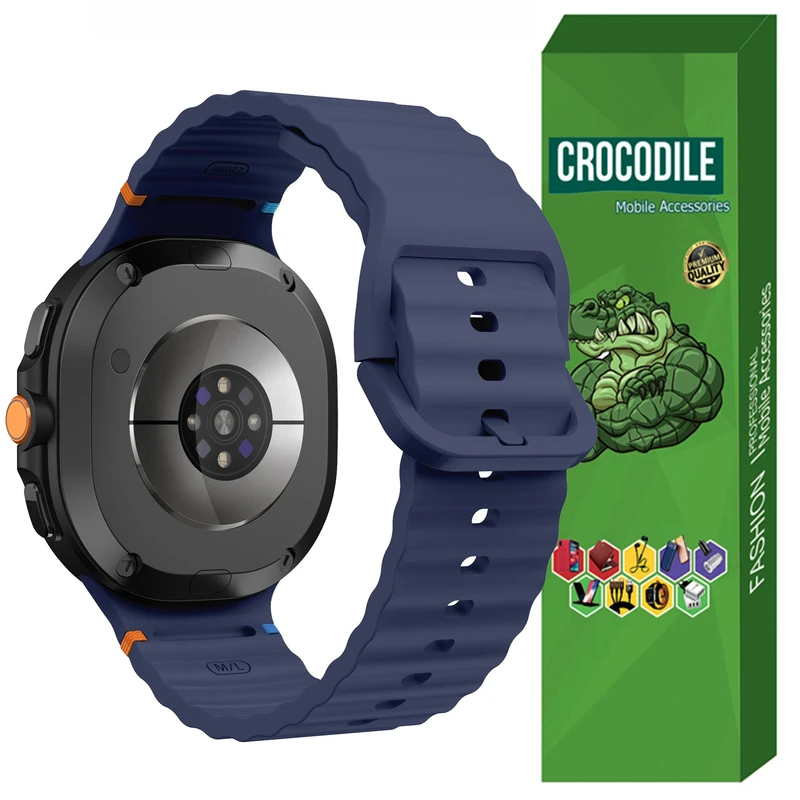 بند کروکودیل مدل SILICONE مناسب برای ساعت هوشمند سامسونگ Galaxy Watch 8 Classic 46MM
