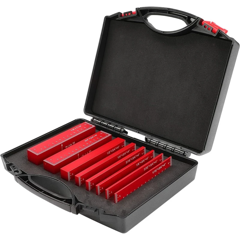 بلوک ارتفاع سنج نجاری مدل Riiai-YH1708R مجموعه 8 عددی