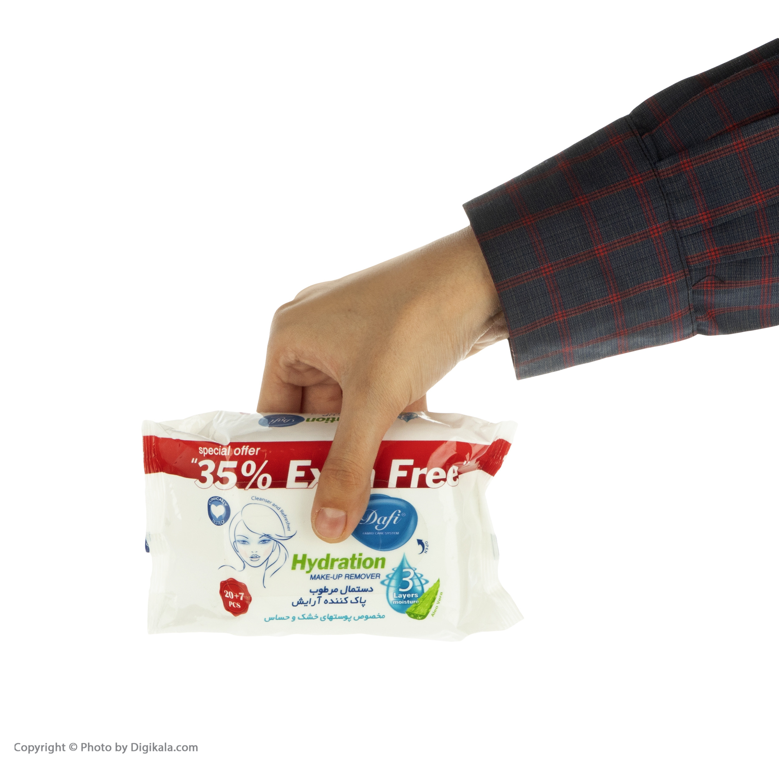 دستمال مرطوب دافی مدل آب رسان بسته 27 عددی