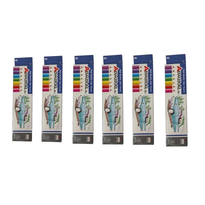 مداد رنگی آدمیرال مدل MDF مجموعه 6 عددی