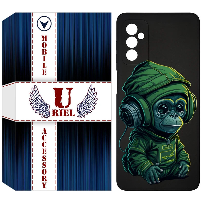کاور یوریل مدل KSH کد 45 طرح میمون سبز مناسب برای گوشی موبایل سامسونگ Galaxy M52 5G
