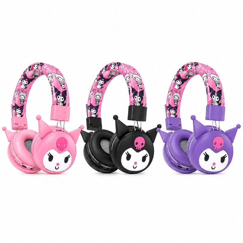 هدست بلوتوثی طرح فانتزی کرومی مدل Kuromi Ah-906Y