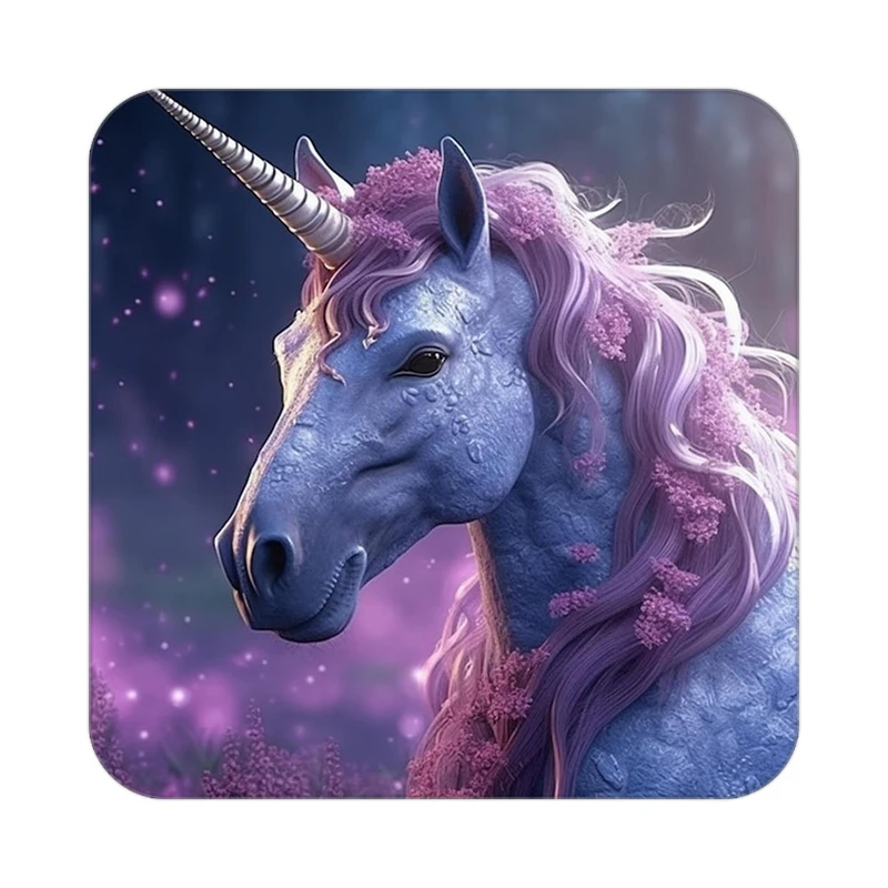 زیر لیوانی کاکتی طرح اسب تک شاخ و یونیکورن مدل mp31630