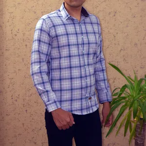 پیراهن آستین بلند مردانه مدل چهارخانه