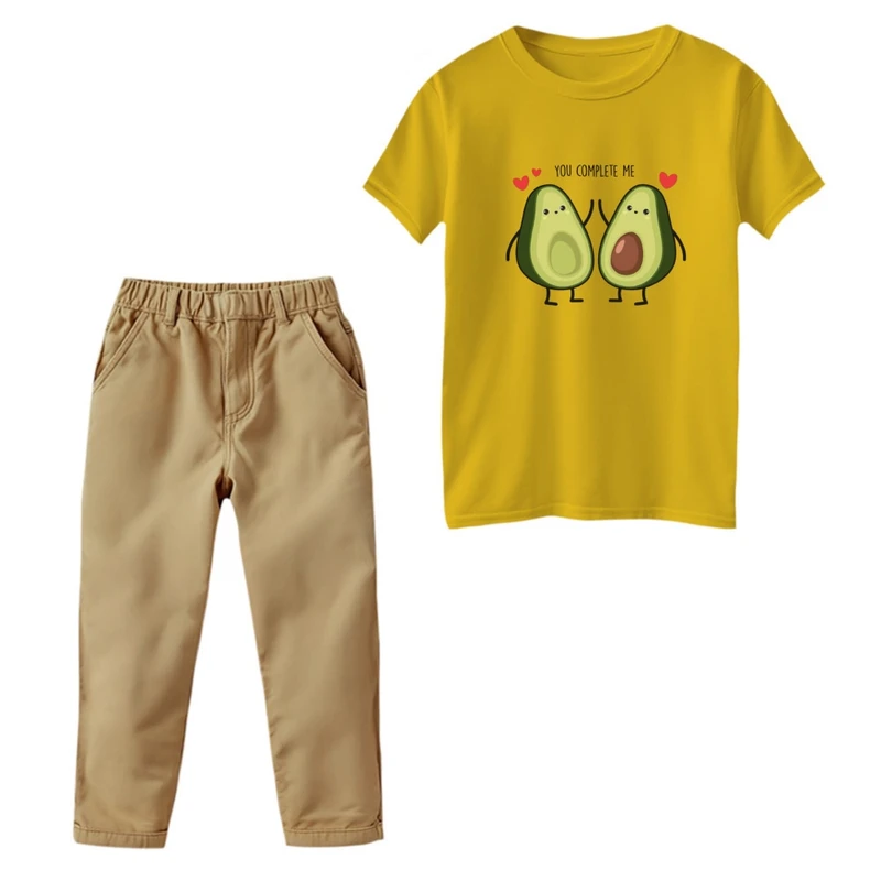 ست تی‌شرت و شلوار پسرانه مدل دو آووکادو
