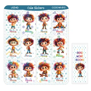 برچسب لاژید مدل اسم آرنیا به همراه نشانگر کتاب 