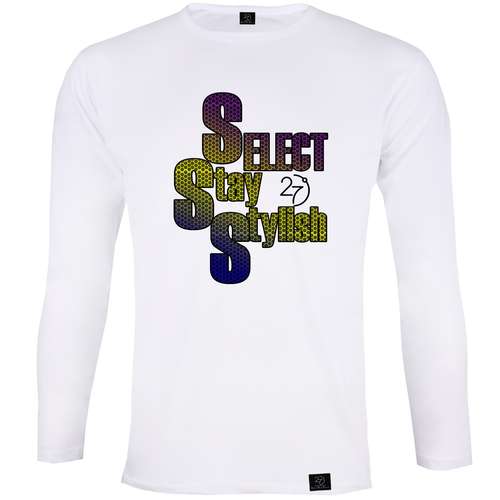 تیشرت آستین بلند مردانه 27 مدل SELECT STAY STYLISH کد HS09
