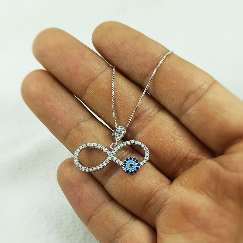 نیم ست نقره زنانه سلین کالا مدل بینهایت کد pc1-2