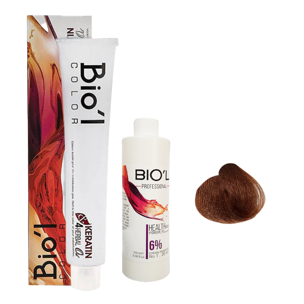 	 کیت رنگ مو بیول مدل COPPER شماره 7.4 حجم 100 میلی لیتر رنگ مسی روشن