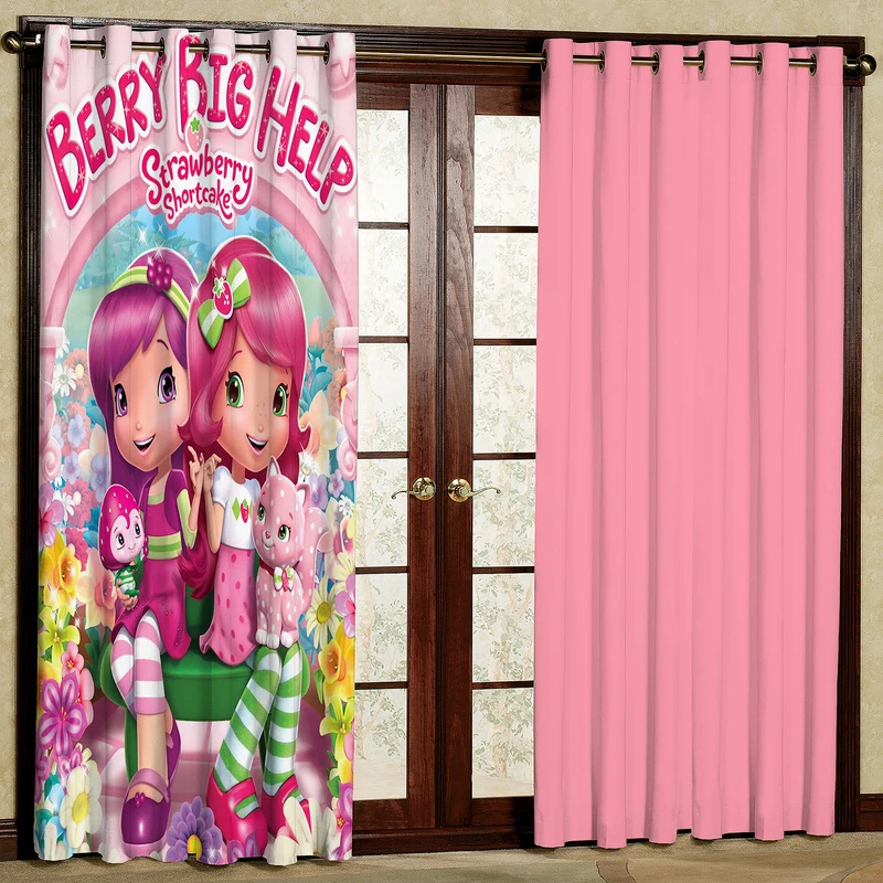 پرده مدل دختر توت فرنگی مخمل پانچی کد 4501a سایز 200x140 سانتی متر