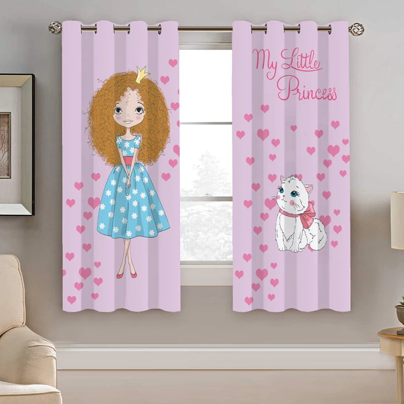 پرده نیروانا طرح دختر کودک مدل هازان کد 8557 سایز 140×200 سانتی متر