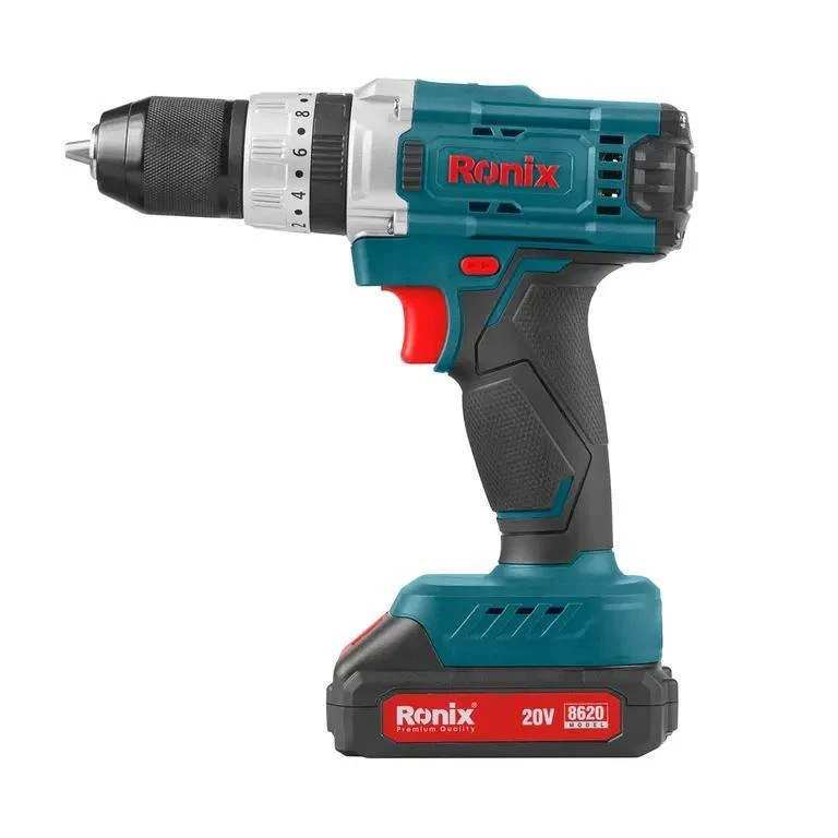 عکس شماره 3 : مجموعه 53 عددی دریل پیچ گوشتی شارژی چکشی رونیکس مدل rs-8620