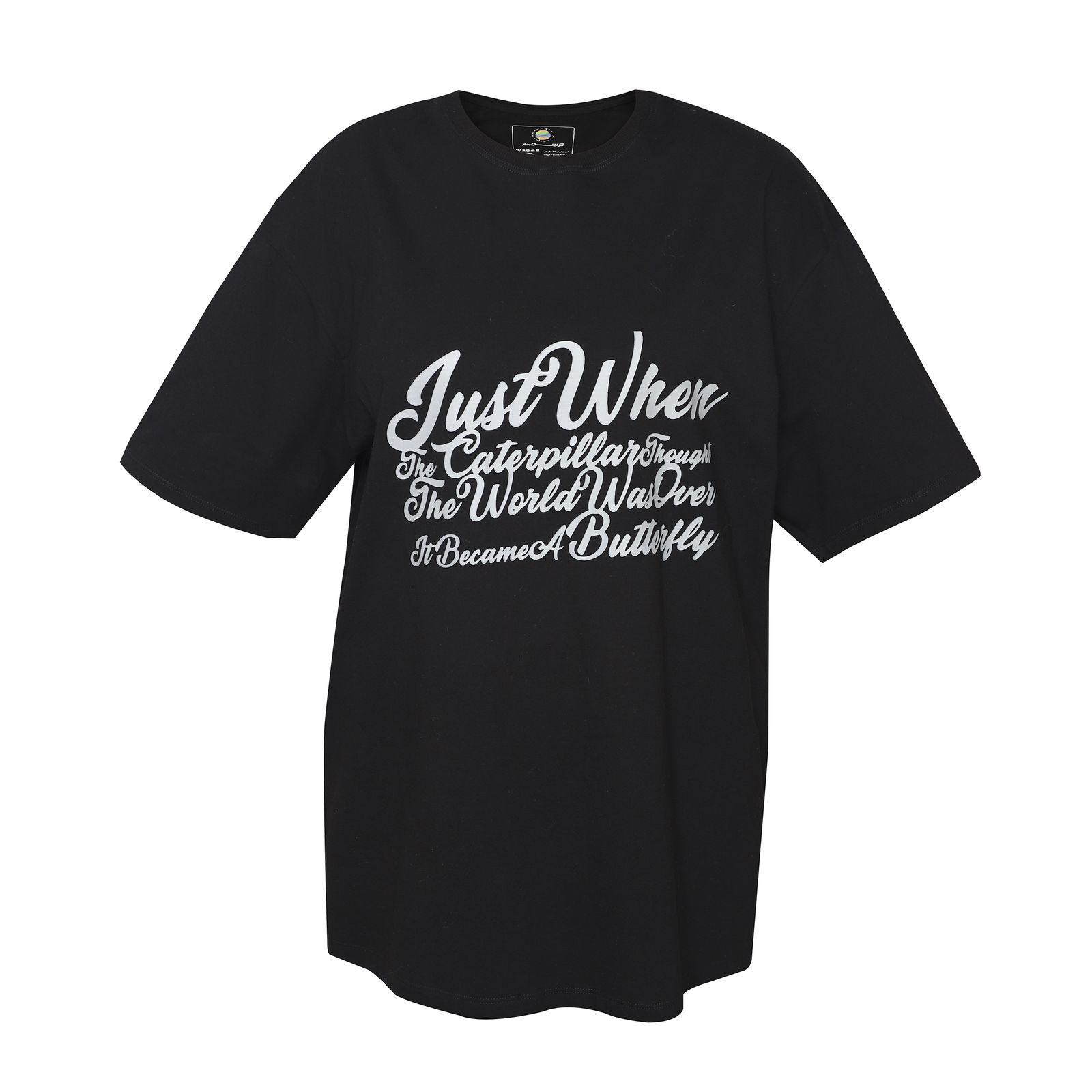 تی شرت لانگ آستین کوتاه  زنانه ترسه به نگار طرح پروانه کد 160 -  - 1
