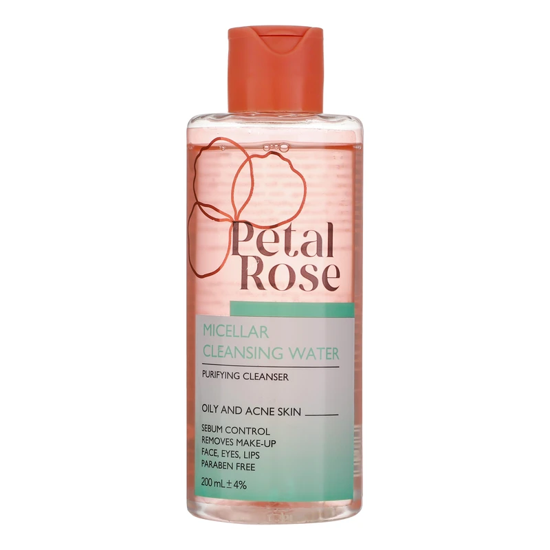 محلول پاک کننده آرایش پتال رز مدل میسلارواتر Purifying حجم 200 میلی لیتر