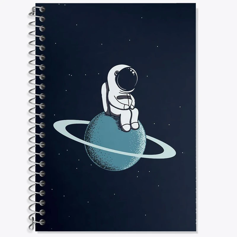 دفتر زبان 50 برگ خندالو مدل دو خط طرح فضایی کد 25142